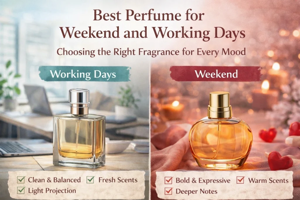 weekend and working day fragrance