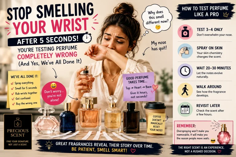 Stop Smelling Your Wrist After 5 Seconds — You’re Testing Perfume Completely Wrong (And Yes, We’ve All Done It)